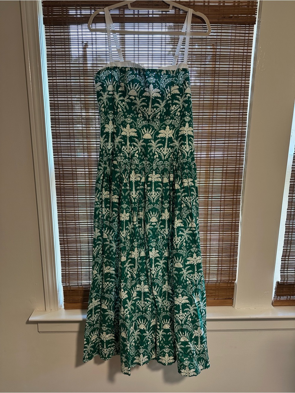 Show Me Your MuMu Hepburn Midi Dress - Green and White Floral